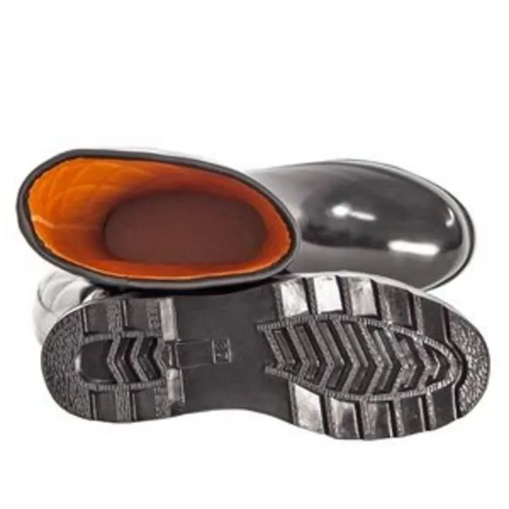 Women Rubber Rain Boots,  Black Quilted Garden Rainboots, Size 6 - Picture 4 of 4